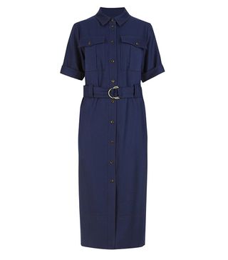 M&S Best of British + Pure New Wool Belted Dress