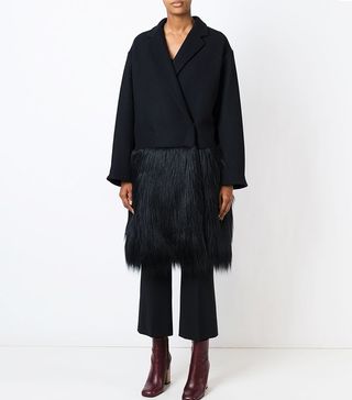 Stella McCartney + Faux Fur Panel Coat