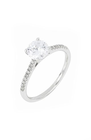 Bony Levy + Pave Diamond Round Engagement Ring Setting