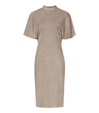 Reiss + Margeaux Suede High-Neck Dress