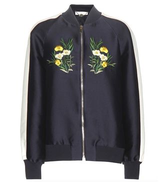 Stella McCartney + Lorinda Floral Embroidered Bomber Jacket
