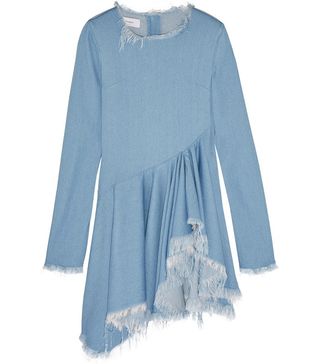 Marques'Almeida + Frayed Denim Mini Dress