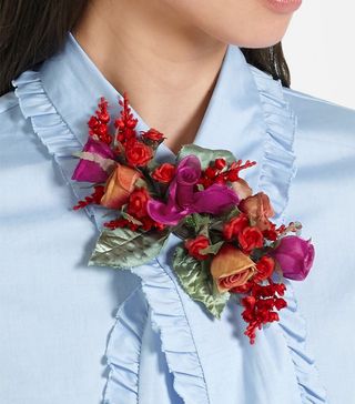 Gucci + Floral Silk brooch