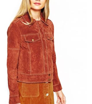 ASOS + Western Suede Jacket With Stitch Details