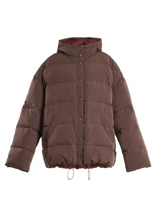 Raey + Hooded Quilted-Down Jacket