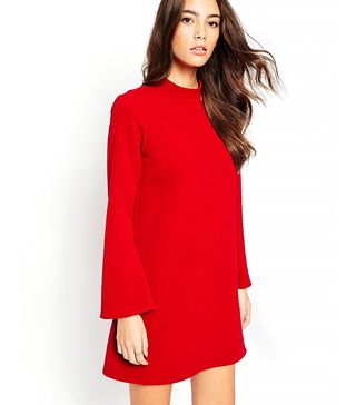 ASOS + Tunic Dress With Flared Sleeves