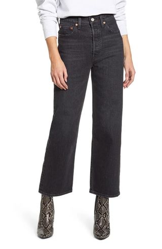 Levi's + Ribcage High Waist Ankle Straight Leg Jeans