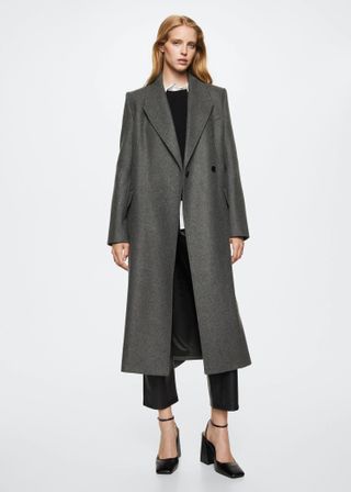 Mango + Long Coat With Lapels