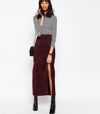 ASOS + Maxi Skirt With Thigh-High Split