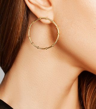 Arme De L'Amour + Bamboo Gold Plated Hoop Earrings