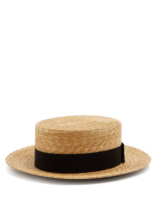 Prada + Straw Boater Hat