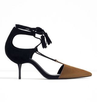 Zara + Suede Mid-Heel Shoes