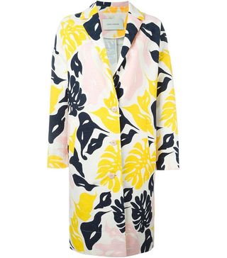 Cedric Charlier + Floral Print Midi Coat