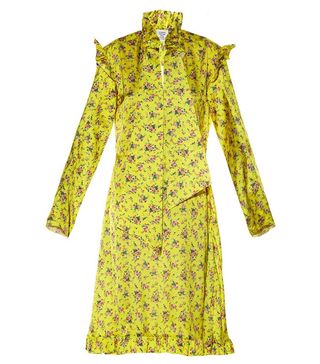 Vetements + Ruffled-Trimmed Floral-Print Dress