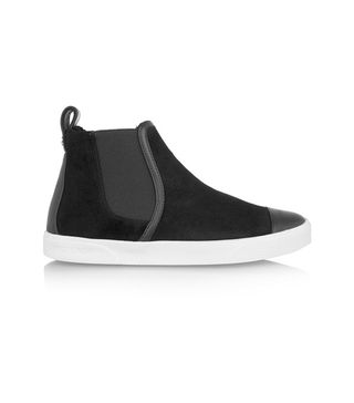 Jimmy Choo + Della Faux Shearling-Lined High-Top Sneakers