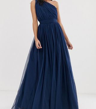 ASOS Tall + Tall Tulle One Shoulder Maxi Dress