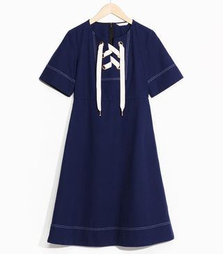 & Other Stories + Cotton Lace-Up Dress
