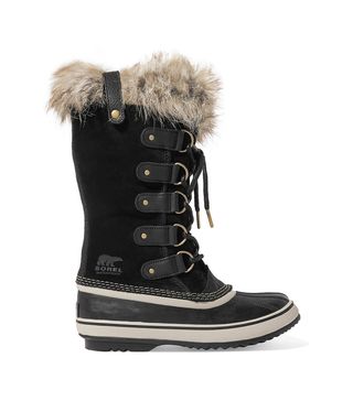 Sorel + Joan of Arctic Waterproof Faux Fur-Trimmed Suede and Rubber Boots