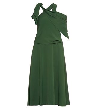 Rosie Assoulin + Sling One-Shoulder Crepe Midi Dress