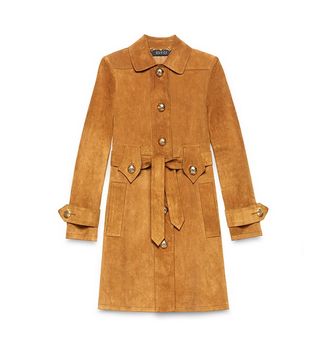 Gucci + Suede Belted Trench Coat