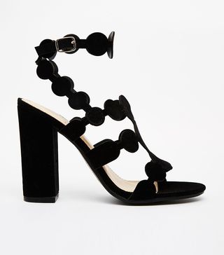 Public Desire + Farah Black Heeled Sandals