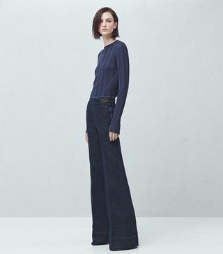 Mango + Flare Denim Trousers