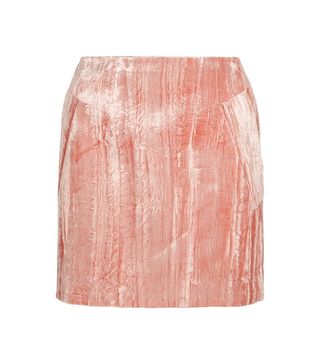 Topshop Unique + Mayall Crushed Velvet Mini Skirt