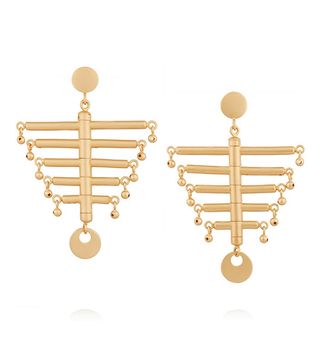 Paula Mendoza + The Little Backbone Gold-Plated Earrings