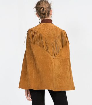 Zara + Studio Suede Cape