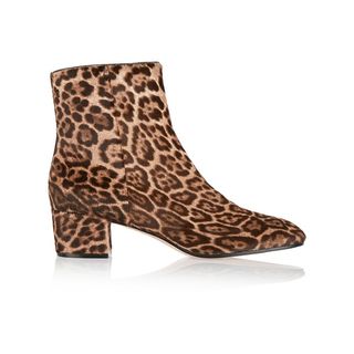 Gianvito Rossi + Leopard-Print Calf Hair Ankle Boots
