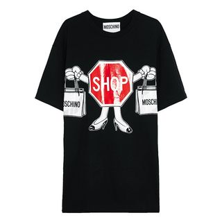 Moschino + Printed Cotton-Jersey T-Shirt