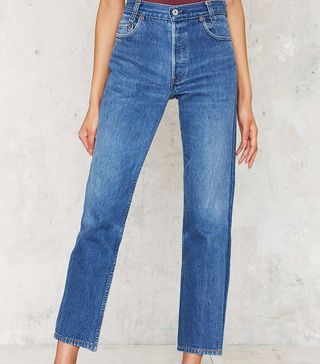 Nasty Gal + After Party Vintage Like a Badass 501 Jeans in Shadow