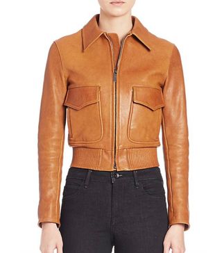 Helmut Lang + Cropped Leather Jacket