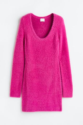 H&M + Fluffy-Knit Bodycon Dress