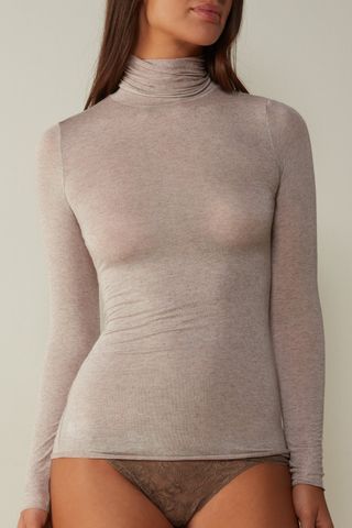 Intimissimi + Modal Cashmere Ultralight High-Neck Top