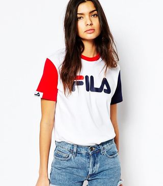 Fila + Basic T-Shirt With Logo Detail & Colourblock
