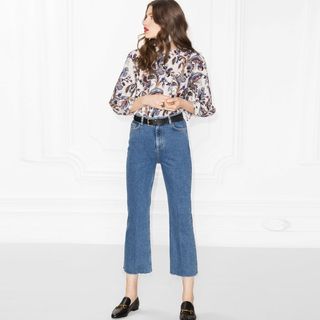& Other Stories + Cropped Flared Denim Jeans