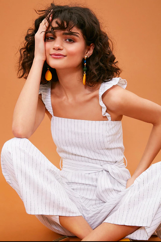 Forever 21 + Striped Ruffle Jumpsuit