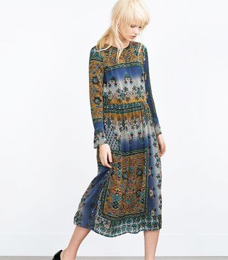 Zara + Patchwork Print Dress