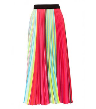 Mary Katrantzou + Rainbow Pleated Georgette Skirt