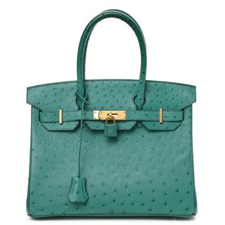 Hermès + Ostrich Birkin 30 Vert Verone