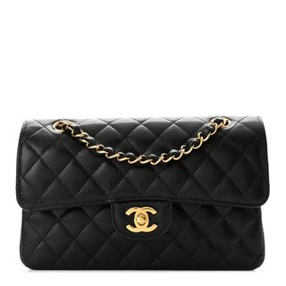 Chanel + Caviar Quilted Small Double Flap Black