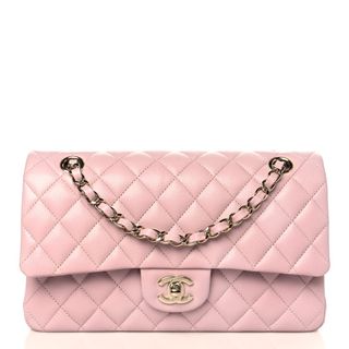 Chanel + Caviar Quilted Medium Double Flap Light Pink