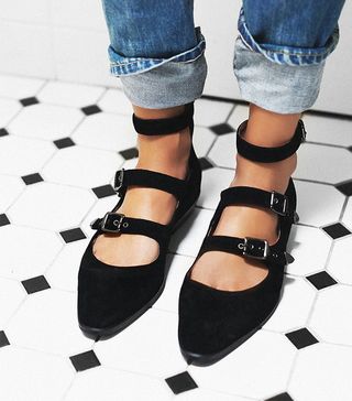 Jeffrey Campbell + Melbourne Buckle Flat