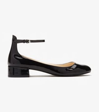 Forever 21 + Faux Patent Leather Ankle Strap Flats