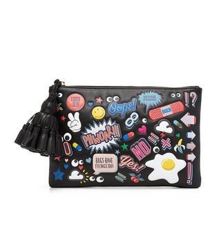 Anya Hindmarch + Georgiana Clutch With Allover Stickers