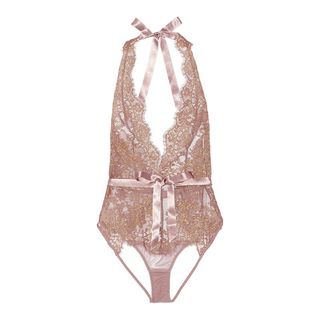 L'Agent by Agent Provocateur + Iana Metallic Lace And Tulle Bodysuit