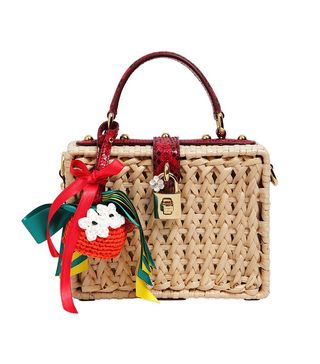 Dolce & Gabbana + Dolce Bag Woven Rafia Top Handle Bag