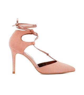 Reiss + Astrantia Blush Lace-Up Point Toe Shoes