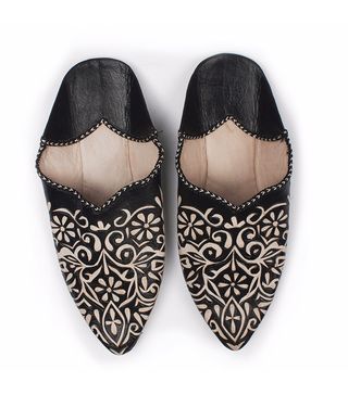 Bohemia + Decorative Babouche Slippers in Black